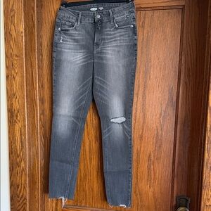 Old Navy Distressed Gray Skinny Jeans